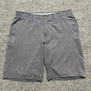 Under‎ Armour Heat Gear Mens Shorts Size 36 Gray Outdoor Hiking Sports Golf